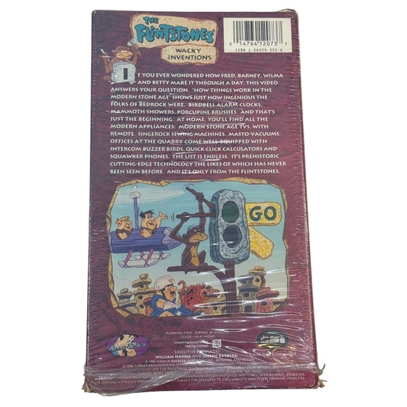 The Flintstones Wacky Inventions VHS Tape Hanna Barbera Vintage Cartoon - Picture 2 of 3